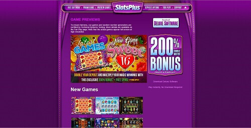 Sélection de jeux de casino en ligne Slots plus Amérique