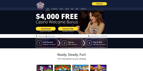 Page d'accueil du casino en ligne All Star Slots