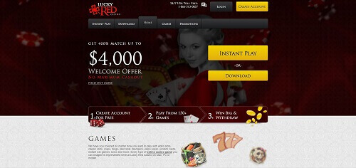 Revue du casino Lucky Red France homepage