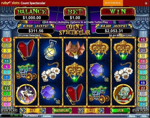 Ruby Slots Casino - Capture d'écran Spectaculaire
