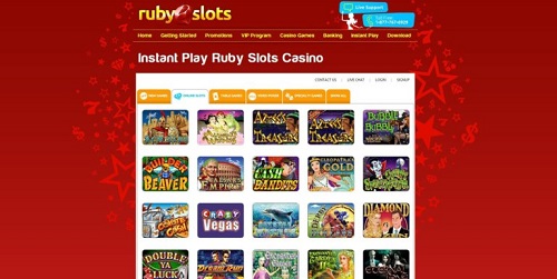 Sélection de Jeux de Casino Ruby Slots